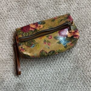 Patricia Nash Floral Leather Wristlet Clutch